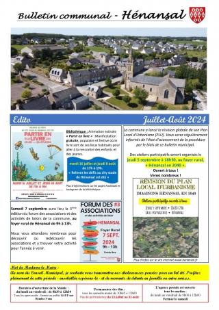Juillet / Août 2024